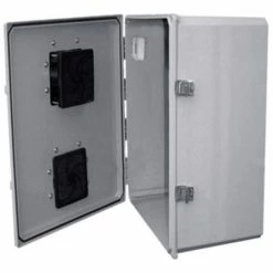 Mier Products Mier NEMA 3R Enclosure, 20x16x8, 12-Volt Fan-Ventilated With Thermostat