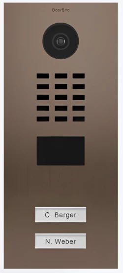 DoorBird MDU IP Video Door Intercom For 2 Tenants, 2 Buttons, Bronze-Finish 1 DoorBird MDU IP Video Door Intercom For 2 Tenants, 2 Buttons, Bronze-Finish