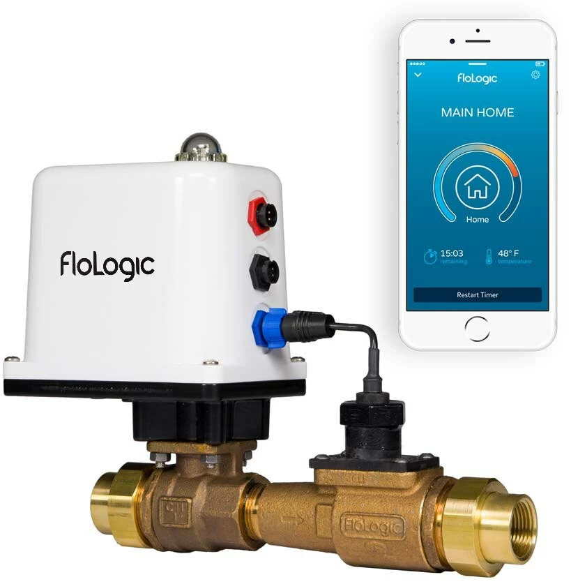 FLoLogic FLS0035-1-PLUS Water Shut Off System With 1” Valve And Connect WiFi 1 FLoLogic FLS0035-1-PLUS Water Shut Off System With 1” Valve And Connect WiFi